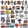 40Pcs Jesus Shoe Decoration Charms for Croc Clog, Religious Cross