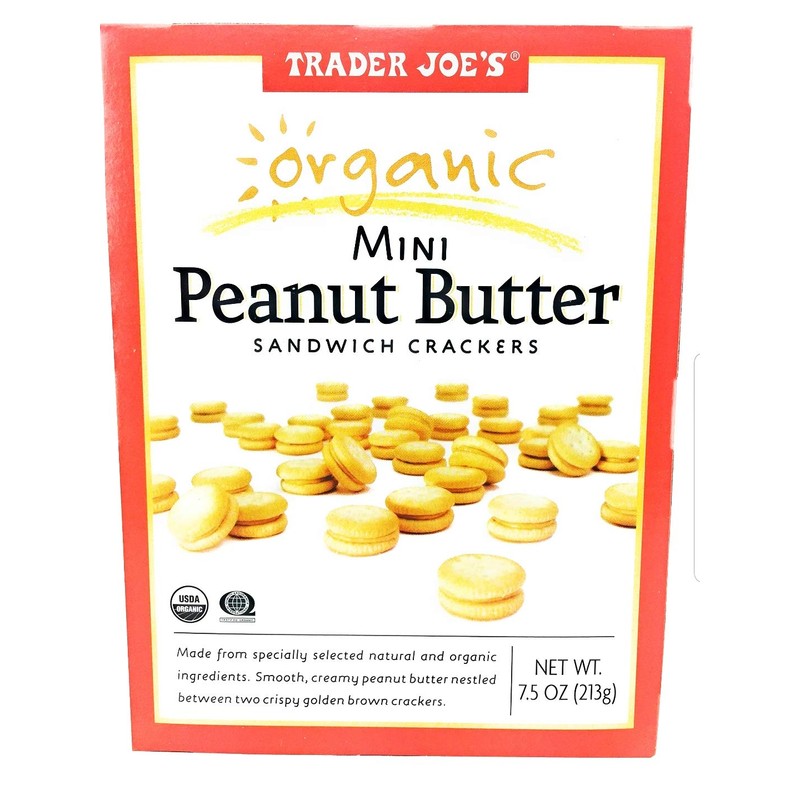 Trader Joes Organic Mini Peanut Butter Sandwich Crackers - Pack