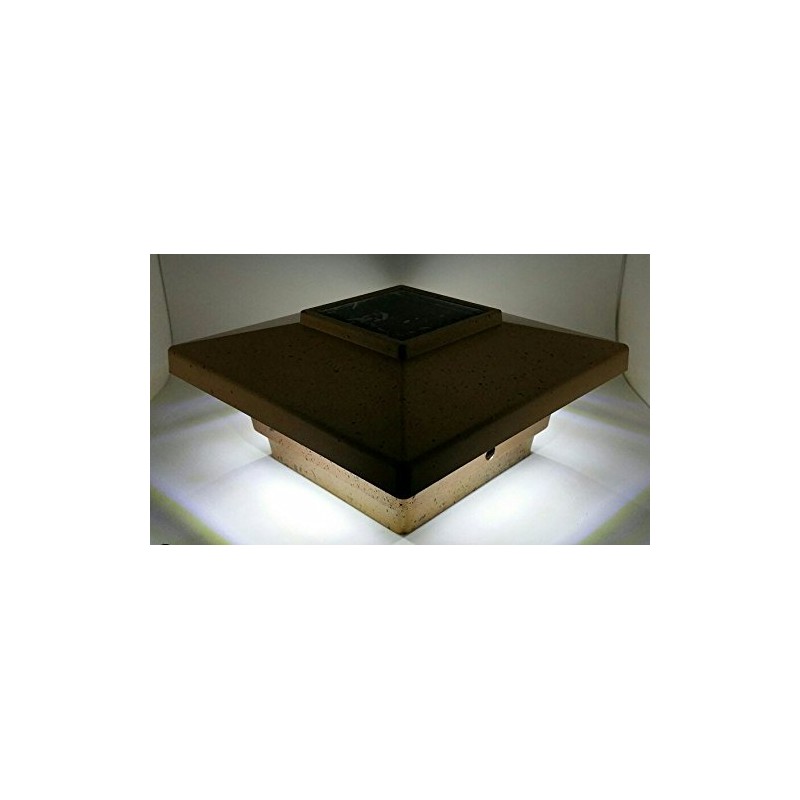 Set of 4 Solar Post Cap Light LED Low Profile