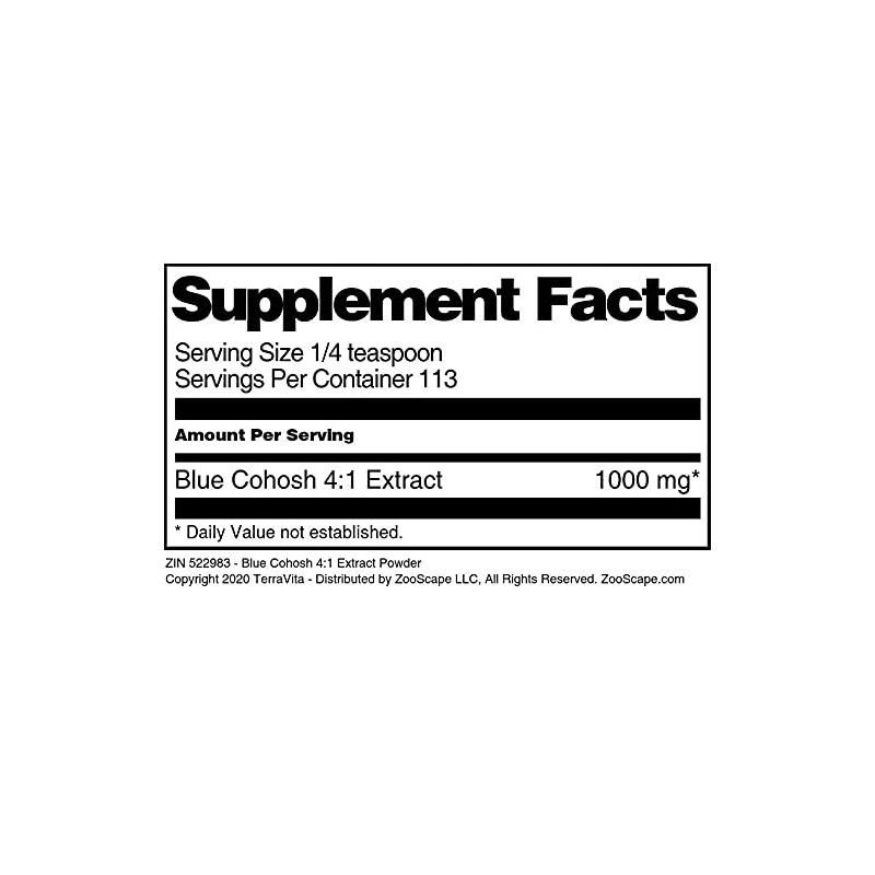 Blue Cohosh 4:1 Extract Powder (4 oz, ZIN: 522983)