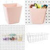 G.CORE Peg Board Organizer 21 Pack, Pegboard Accessories with Baskets