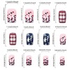24Pcs 4th of July Press on Nails Medium Square Fake