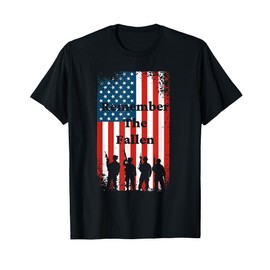Remember The Fallen Memorial Day American Flag Soldiers T-Shirt