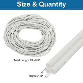 PATIKIL 49Ft Backer Rod 1/4 Inch EPDM Rubber Caulk Saver Concrete Expansion Joint Concrete Expansion Filler Weather Strip Seal for Gaps and Joints, White