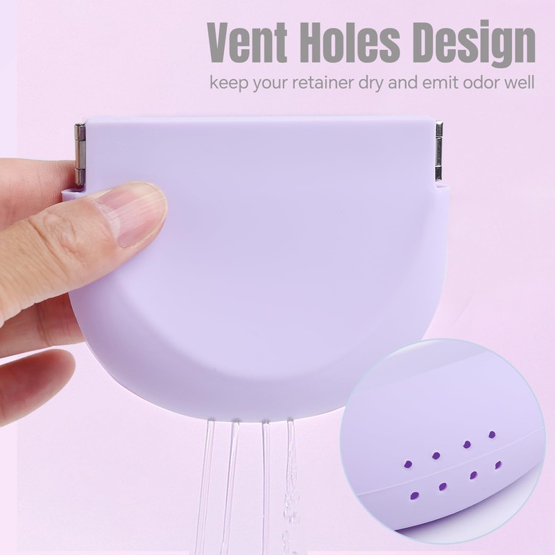 YNSHOUNA Retainer Case, Silicone Squeeze Top Retainer Holder with Lanyard,