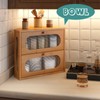 Corner Bread Box for Kitchen Countertop, 2 Tier Corner Bread