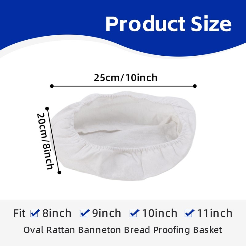 6pcs White Linen Liner Cloth Cover Fit 8" 9" 10"