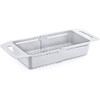 BOXUP Extendable Colander, Over The Sink, 4.7 Quart, Gray, Plastic,
