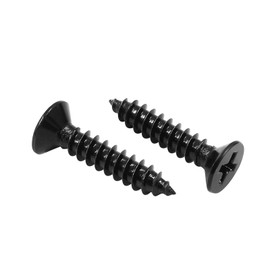 Biaungdo #8 X 3/4" Black Oxide Coated Carbon Steel Flat Head Phillips Wood Screw-(100 Pcs)