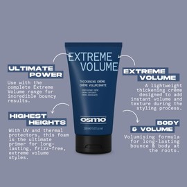 Osmo Extreme Volume Thickening Crème | Lightweight | UV & Thermal Protector | Vegan. 150ml
