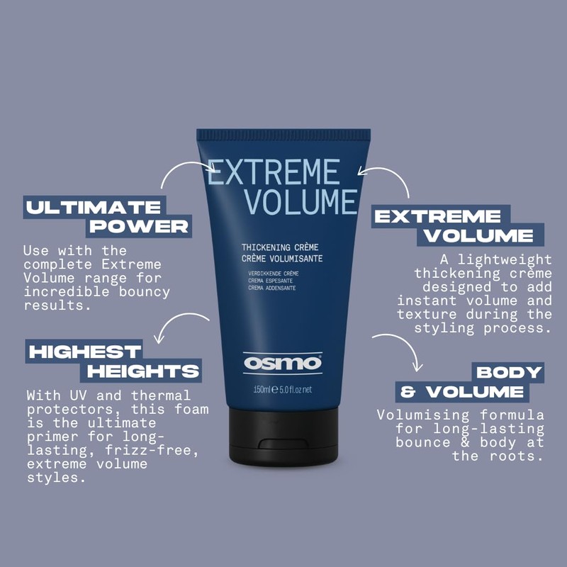 Osmo Extreme Volume Thickening Crème | Lightweight | UV &