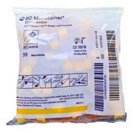 Tubo Bd Microtainer Ambar Con Gel Sst Bolsa Con 50 Tubos