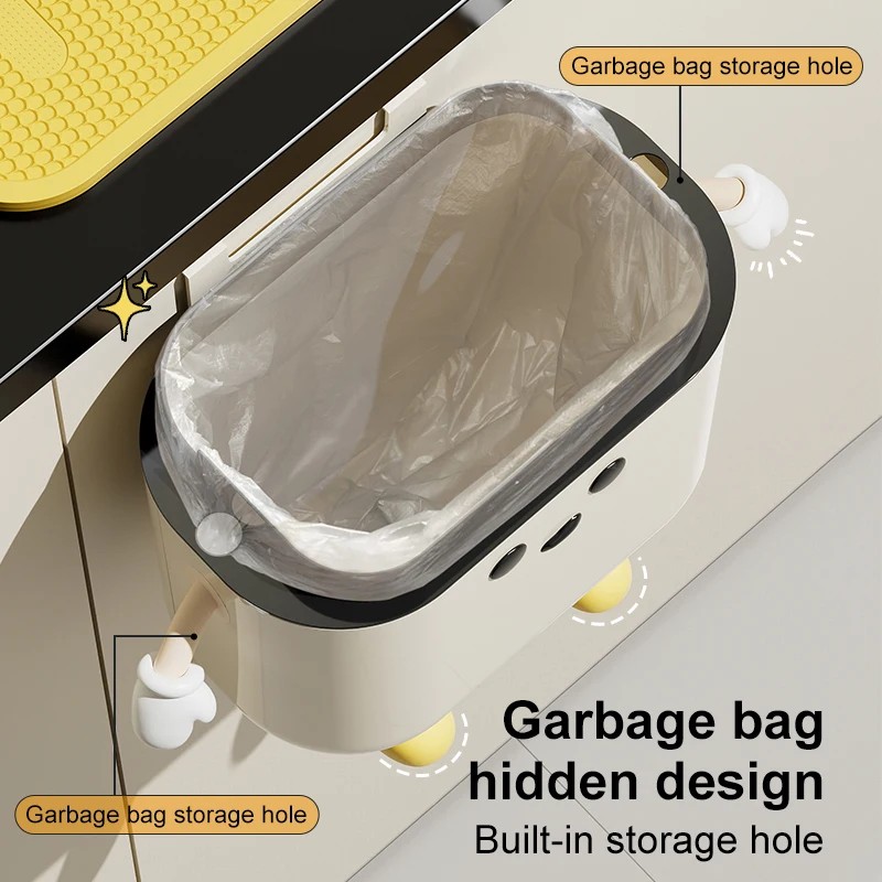 UFORU US Stock Creative Cute Hanging Dustbin Design Plastic Kitchen