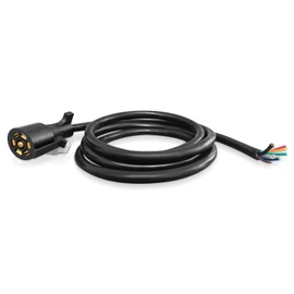 Gonice 8ft Heavy Duty 7 Way Trailer Plug Extension Wiring Harness - 7-Pin Trailer Wire Cable for Brake & Light Control, Suitable for RVs, Trailers, Campers and Other Towed Vehicles