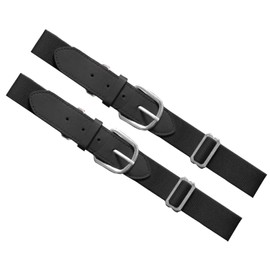 Thaplay Baseball/Softball Belt 2 Packs -Ajustable Size Uniform Belt for Men Kid Youth (Black)