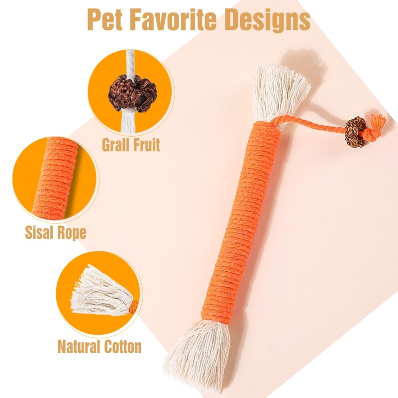 TKWINKT 5 PCS Cat Chew Toy, 5.9in Cat Teething Toys,