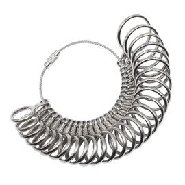 PHYHOO Ring Sizer Measuring Tool Set Metal Finger Sizing Gauge Rings Measurement Tool for Women Men US Size 0-13 with Half Size