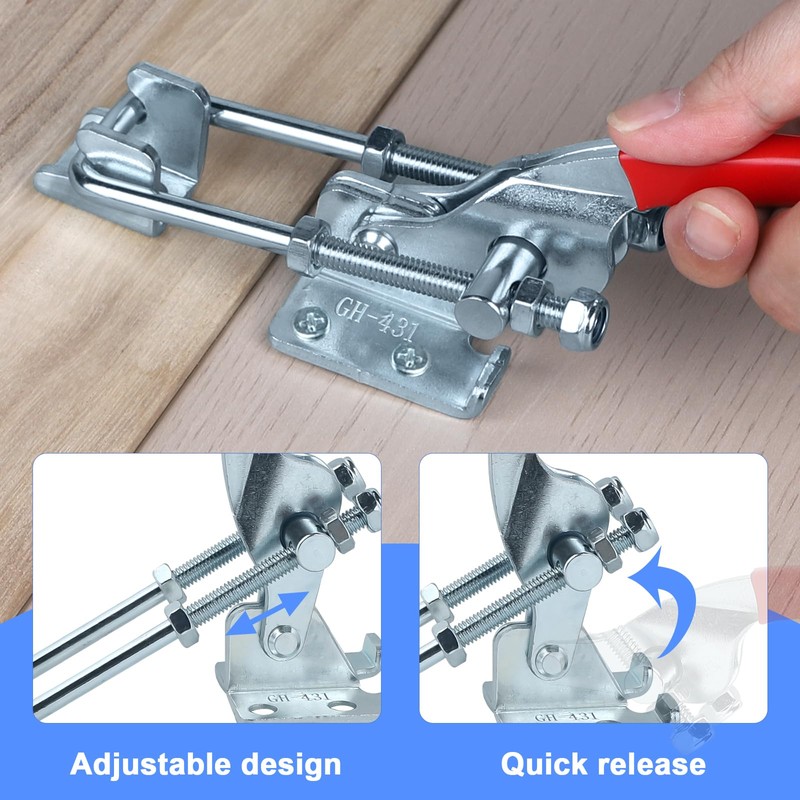 EXLECO 4 x Large Toggle Lock Metal Toggle Lever Tensioner,