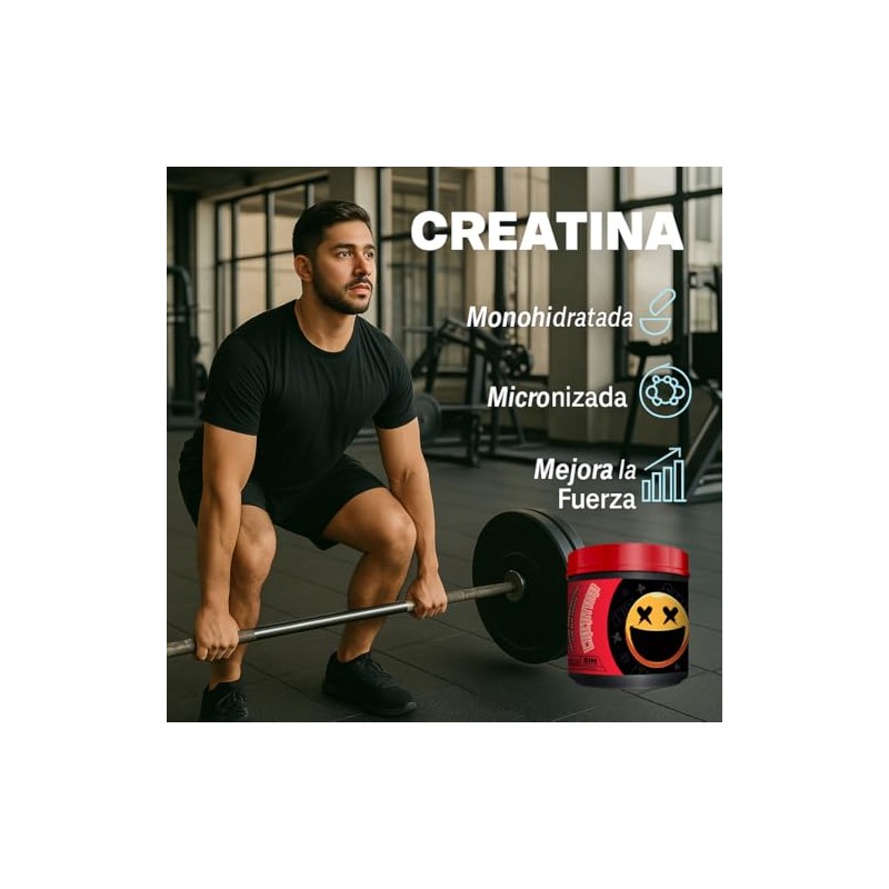 Creatina Monohidratada Pura, Suplemento Dietético, Sin Saborizante, 500g, 100 Servicios,