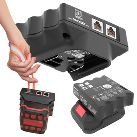 Portable Passive 24v PoE Injector Compatible with Bosch/Makita Battery Feed | Battery Powered | 1 Gigabit Full Duplex passthrough | 25 watt Power Supply | Ethernet