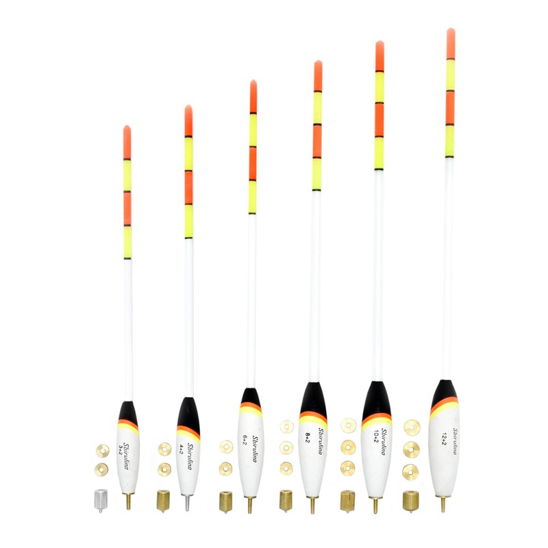 Sbirulino® Set of 6 Fishing Floats Model Vision (Size 3+2/4+2/6+2/8+2/10+2/12+2)
