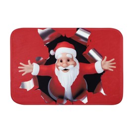 LONTG Christmas Bathroom Mat Non Slip Soft Abosrbent Bath Rug Door Mat Floor Mat Indoor Outdoor Welcome Doormat Home Christmas Decor For Kitchen Bedroom Doorway Entrance Machine Washable