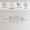 MILUKA - Pack of 2 Clear Acrylic Wall Shelves 30