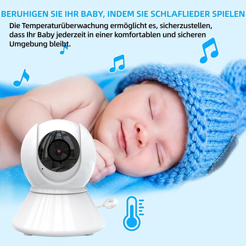 BURNNOVE Baby Monitor with Camera 3.5 Inch Video Baby Monitor
