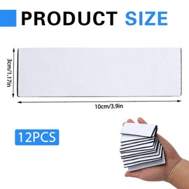 KUEEA Klettband Selbstklebend Extra Stark, 12 Stück Doppelseitig, für Diverse Oberflächen wie Wände, Boden und Gläser, Wiederverwendbar