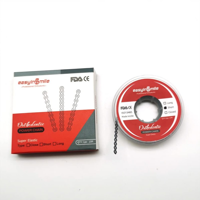 SNAWOP Dental Orthodontic Power Chain Multicolor Spool Elastic Rubber Bands