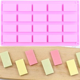 AIBOYA 20 Cavity Rectangle Silicone Candy Molds For Candy Chocolate
