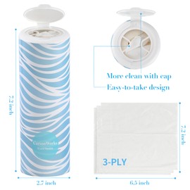 Car Tissues Cylinder 4 Packs Round Tissue Box Holder Fit for Car Cup Holder, Home Small Tissue Dispenser with Facial Tissues for Car Bathroom Office Travel