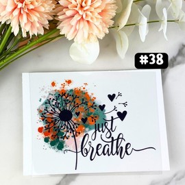 UV DTF DECALS, 4" height, Cup Decals, Cup Stickers, Cup Decor - Decal: #38 - Just Breathe