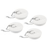 sourcing map 4Pcs Rubber Drain Stopper with Chain and Hanging