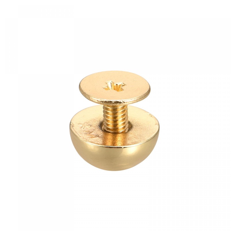 sourcing map 10x6mm Screw Back Rivets Solid Round Head Leather