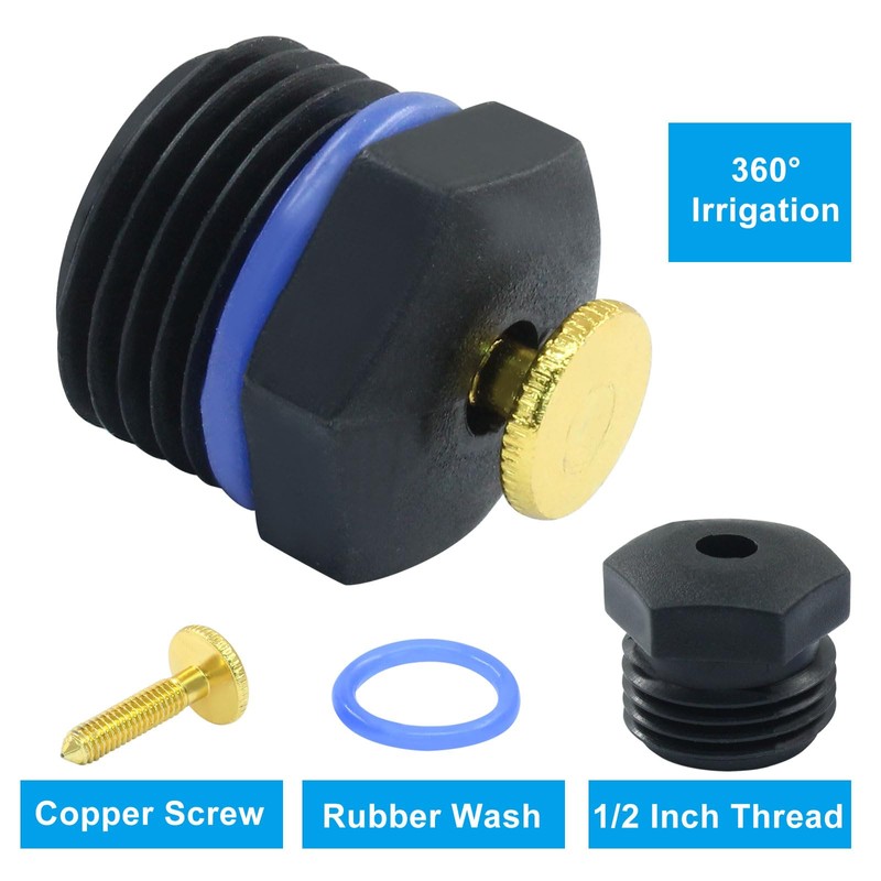 Zorveiio 20 Pcs Atomizing Sprinkler Heads, 1/2 Inch Adjustable Garden