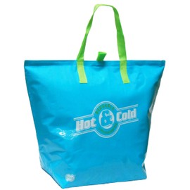 CYMA Large Insulated Tote (Aqua), Flat Bottom w/New Easy Open Pulltabs