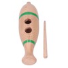 Wood Guiro Children Cute Fish Shaped Guiro Percussion Instrument Educational