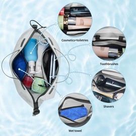 EULANT Waterproof Toiletry Bag for Travel,Men Nylon Wash Bags for Business Trip,Make Up Bag for Women,Small Messenger Bag for Camping Gym,Waterproof Zipper & Inside PVC Pocket