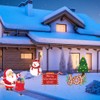 6 Pcs Christmas Yard Signs with Stakes Plastic Winter Yard