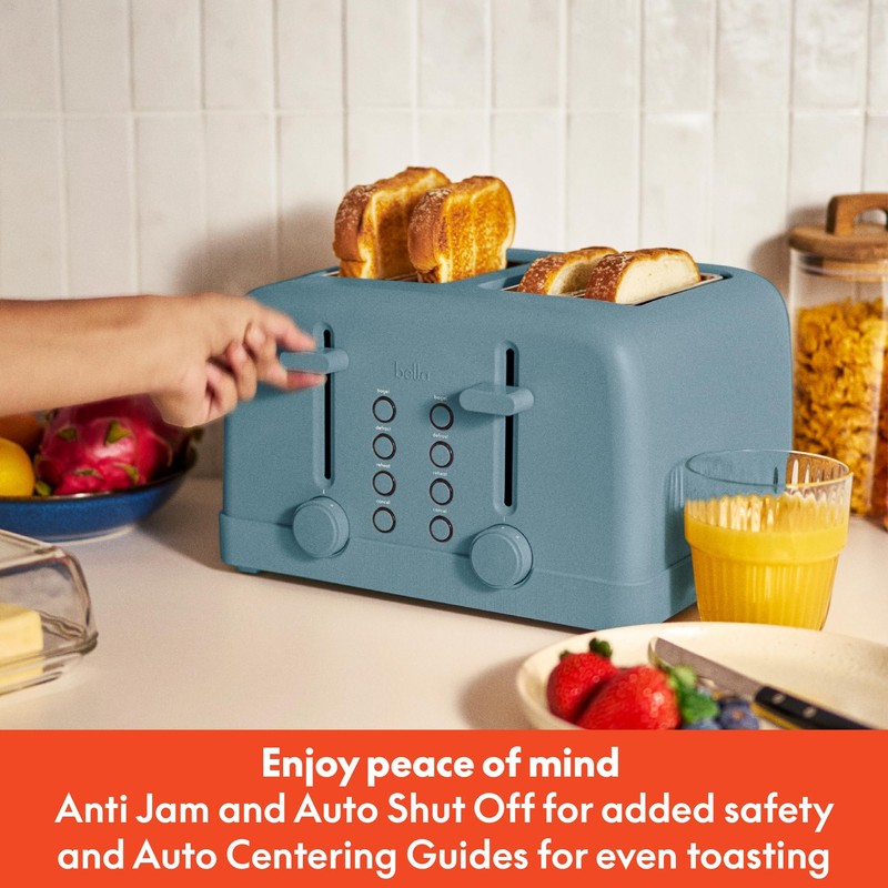 bella 4 Slice Toaster, 6 Setting Shade Control with Reheat