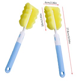 8 Stück Schaumstoffbürste, Flaschenbürste Schwamm, Baby Flaschen Reinigung Bürste, Schwamm Flaschen Reinigungsbürste, Flaschenbürste, Für Babyflaschen, Tassen (Orange, Blau, Grün, Pink)