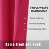 DUALIFE Raspberry Sorbet Blackout Curtain Panels for Living Room 108