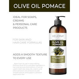 velona Aceite De Orujo De Oliva 32 Fl Oz | Aceite Transportador Puro Y Natural | Refinado, Prensado En Frío | Hidratante Para Cocinar, Piel, Cabello, Cuerpo Y Cara | Úsalo Hoy - Enjoy Results