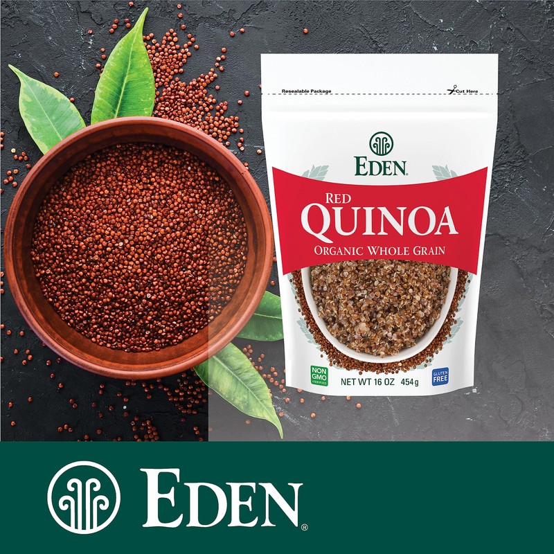 Eden Organic Red Quinoa, 16 oz Bag, Imported, Andean