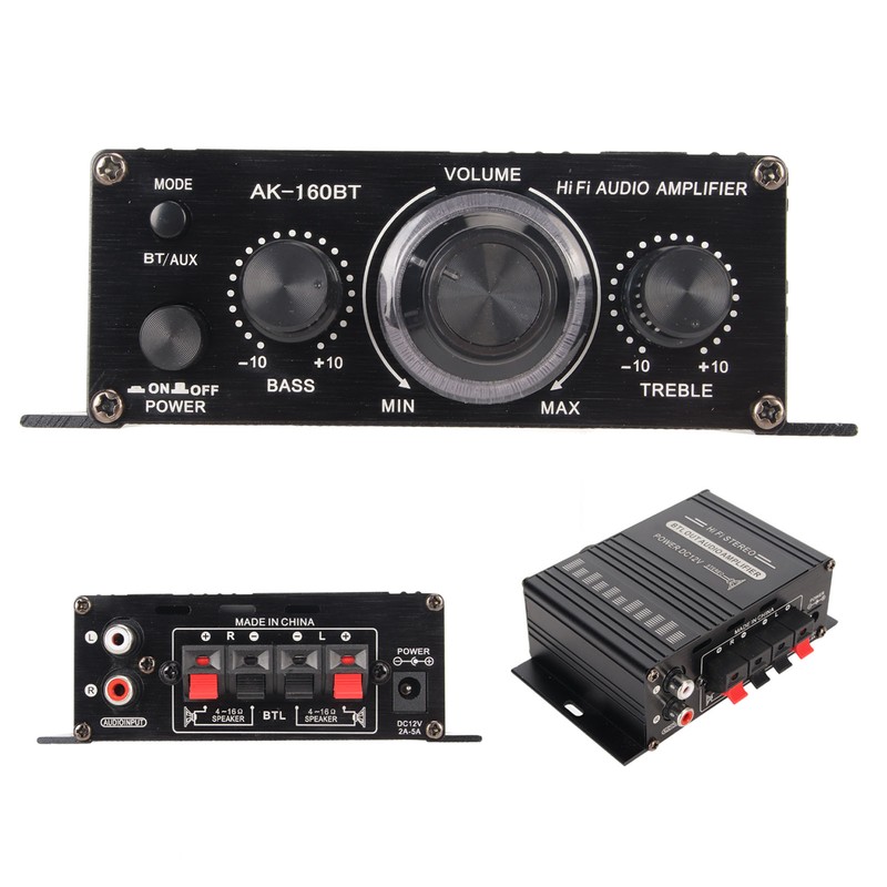 Bluetooth 5.0 Power Amplifier Clear Sound Quality Aluminium Alloy 20Hz