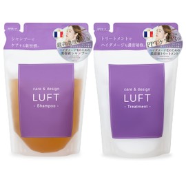 LUFT Shampoo & Treatment Refill Set, High Damage Repair Type, Heartbeat White Musk Scent, Each 14.1 fl oz (410 ml) PPT Serum High Formulation, Amino Acid Shampoo