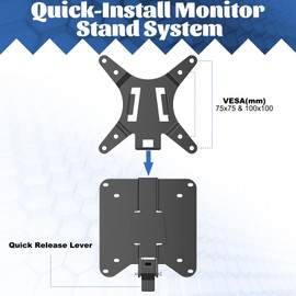 Black Quick Release VESA Mount Adapter Bracket