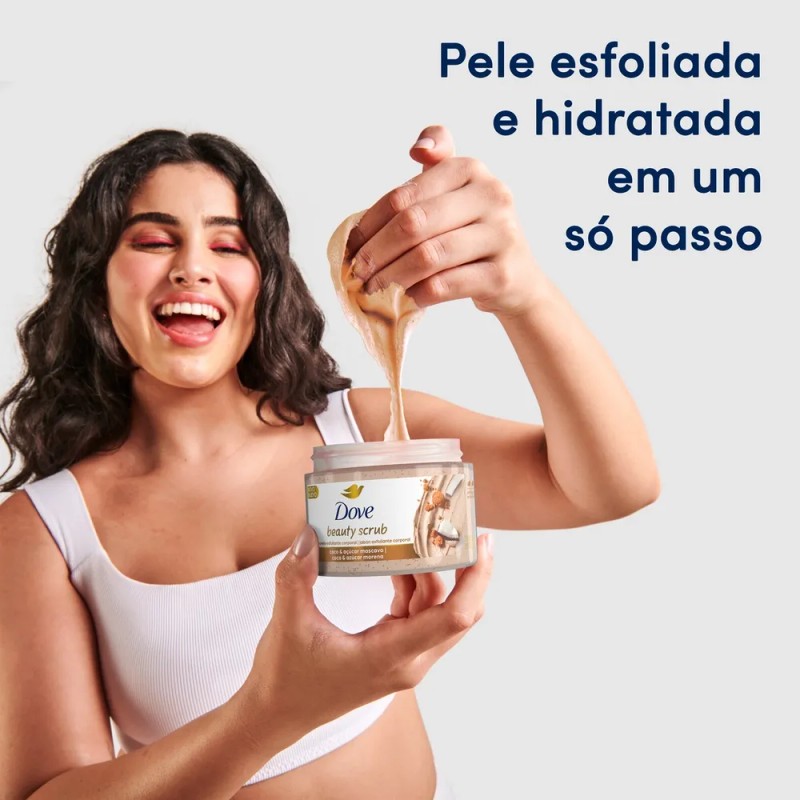 Exfoliante Corporal Dove Beauty Scrub Coco y Azúcar Moreno 280g