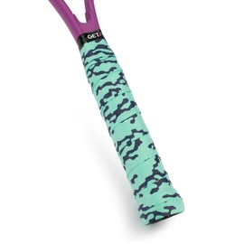 Get A Grip - Custom Tennis Racket Grip Tape - Anti-Slip/Quick-Drying Tennis Overgrips - Precut Badminton Racket Grip with Finishing Tape (Liquid Motion, 1 Grip)